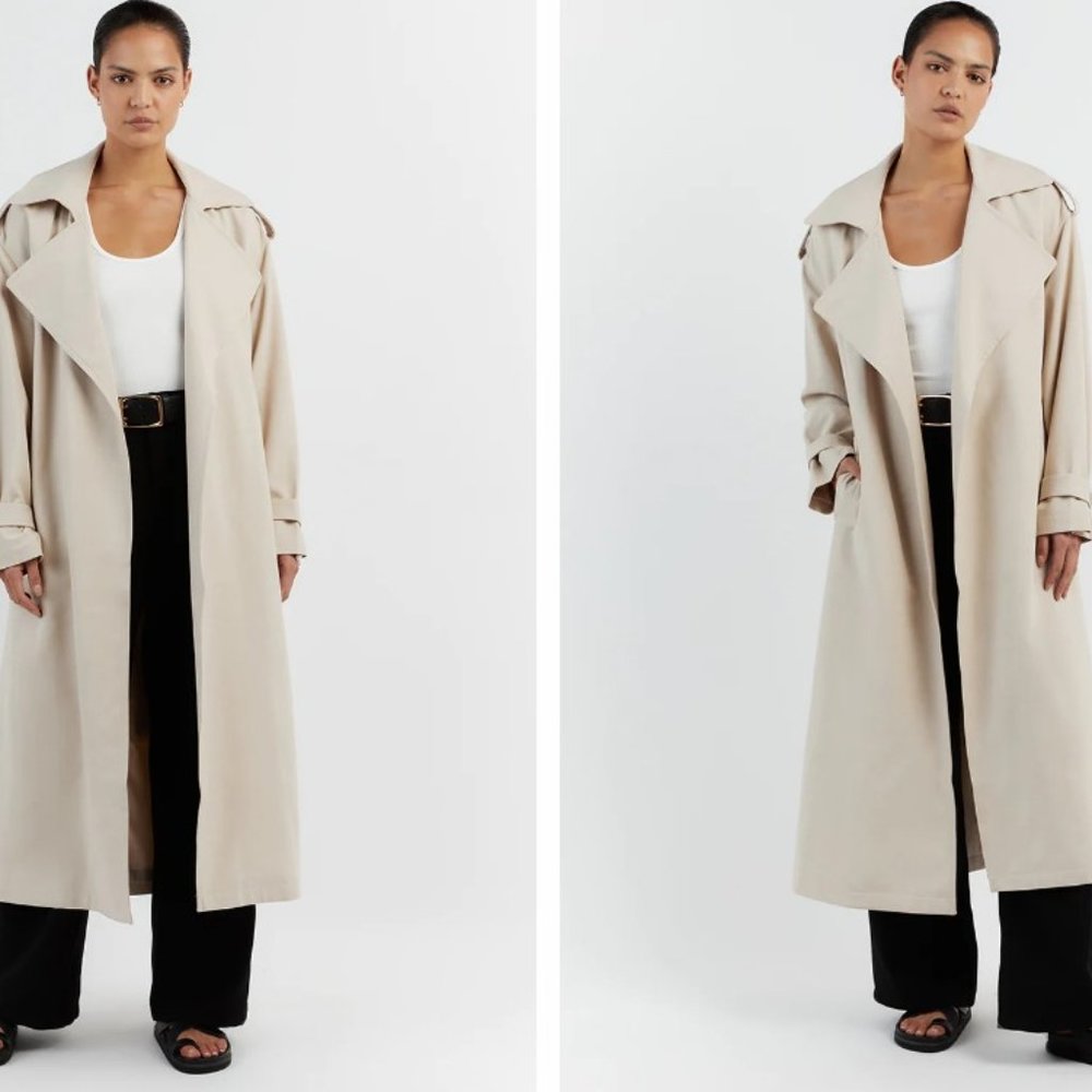 DISSH JAMIE STONE TRENCH size 8, NWT